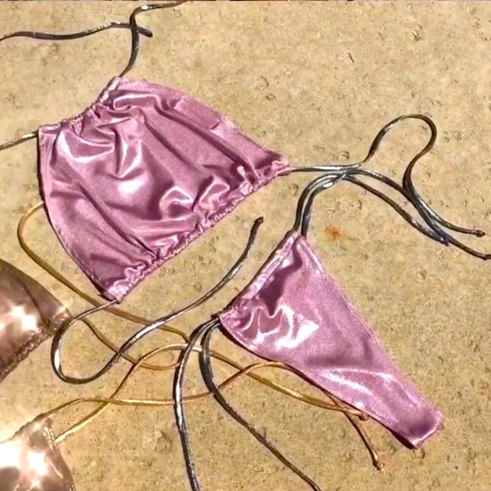 Laina Rauma Pink Shimmer String Bikini